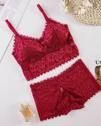 Intimate Mesh Bralette Bra Panty Set