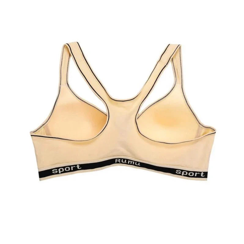 Cotton Padded Wireless Sports Bra