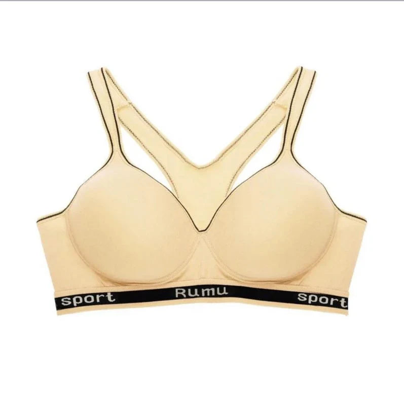 Cotton Padded Wireless Sports Bra