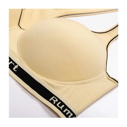 Cotton Padded Wireless Sports Bra