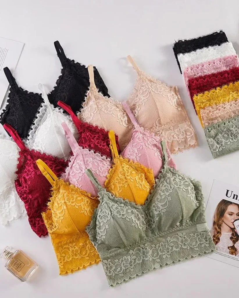 Intimate Mesh Bralette Bra Panty Set