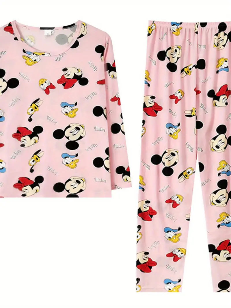 Ladies' Pajama Set Featuring Long Sleeves And Pants