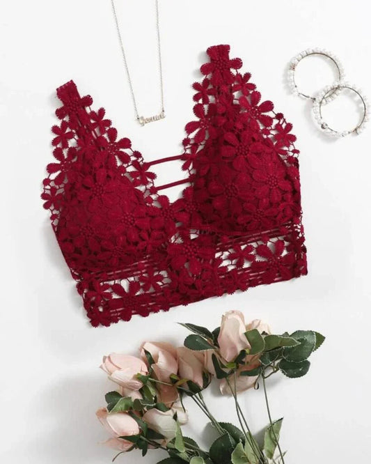 Butterfly Back Bralette Bra Net Crop Top