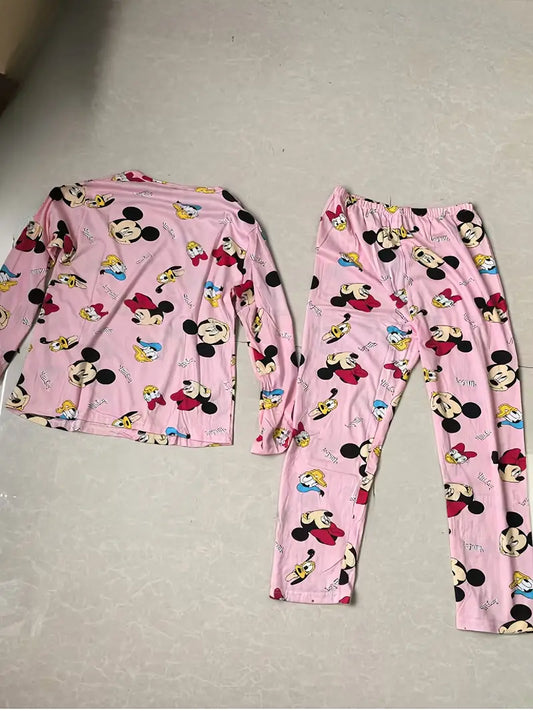 Ladies' Pajama Set Featuring Long Sleeves And Pants