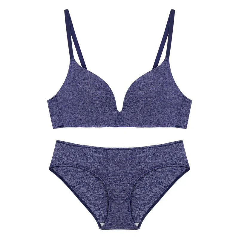 Breathable Cotton Bra Panty Set
