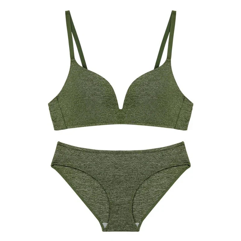 Breathable Cotton Bra Panty Set