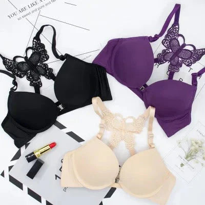 Butterfly Front Open Bra